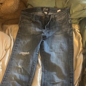 Women's Blue Distressed Jeans